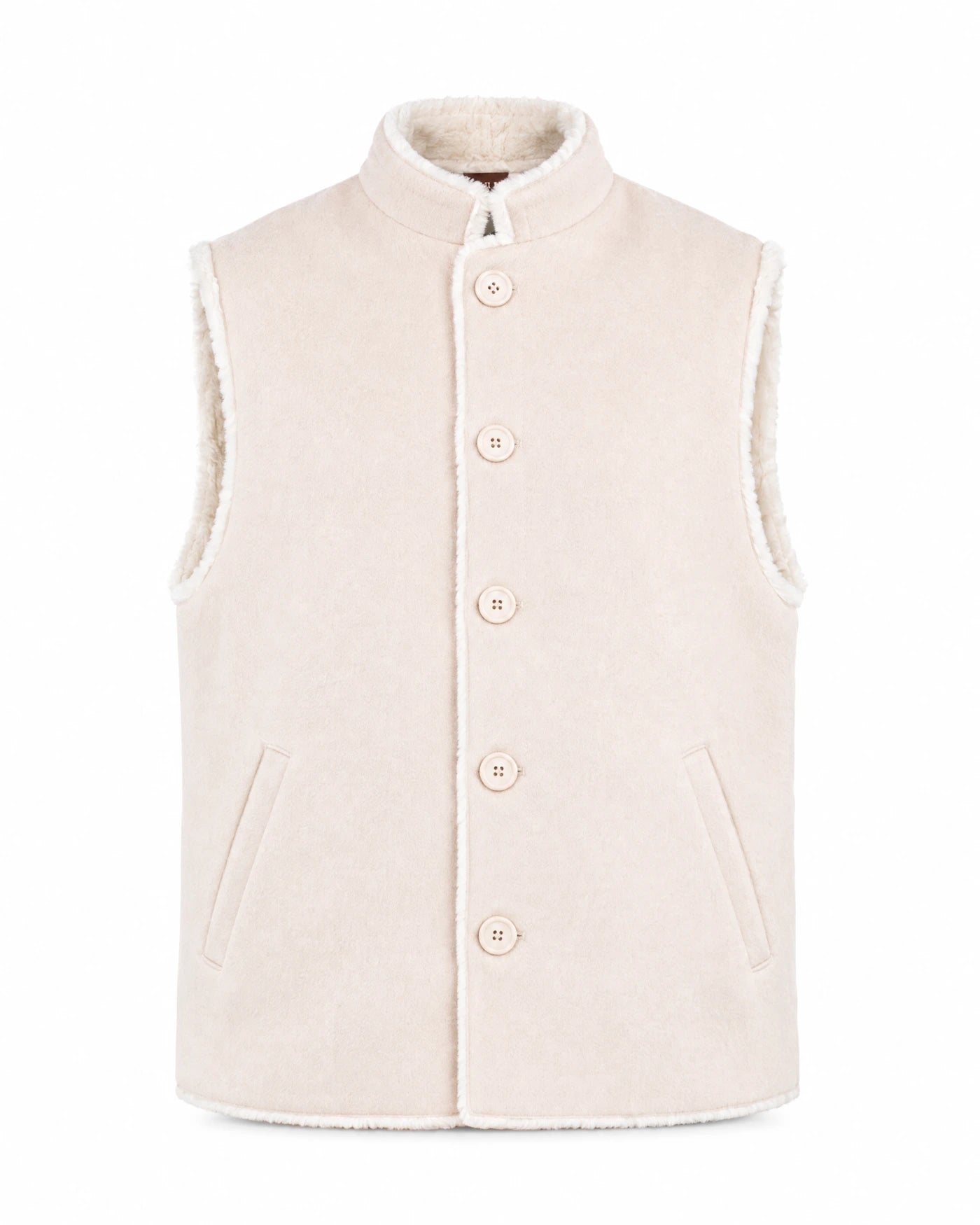 MANDARIN VEST - OFF WHITE