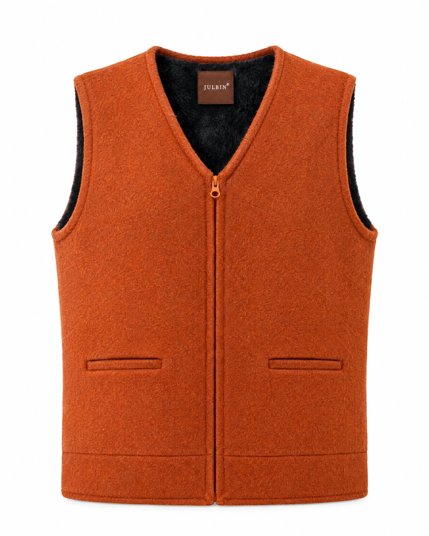 V-NECK VEST - BROWN