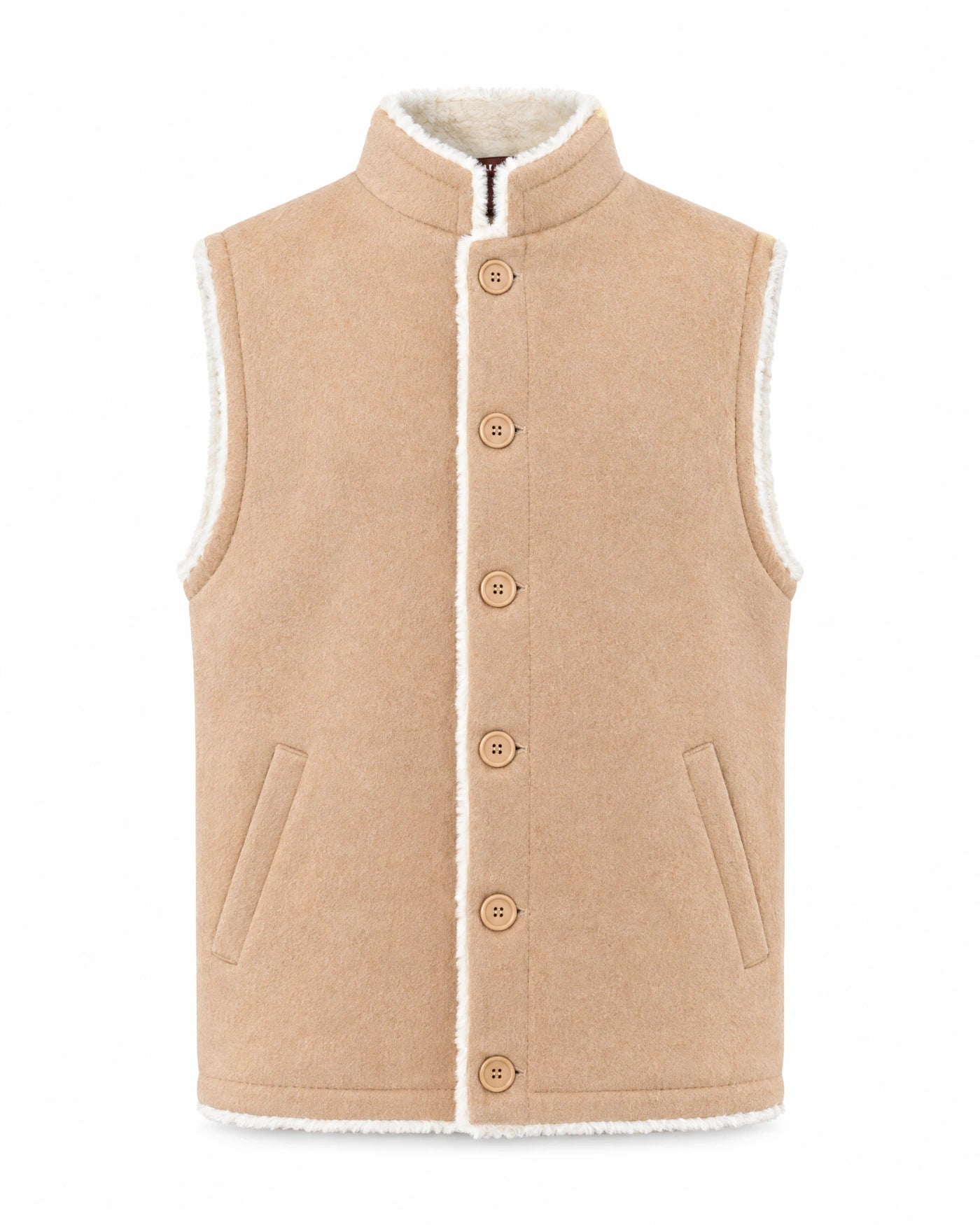 MANDARIN VEST - BEIGE