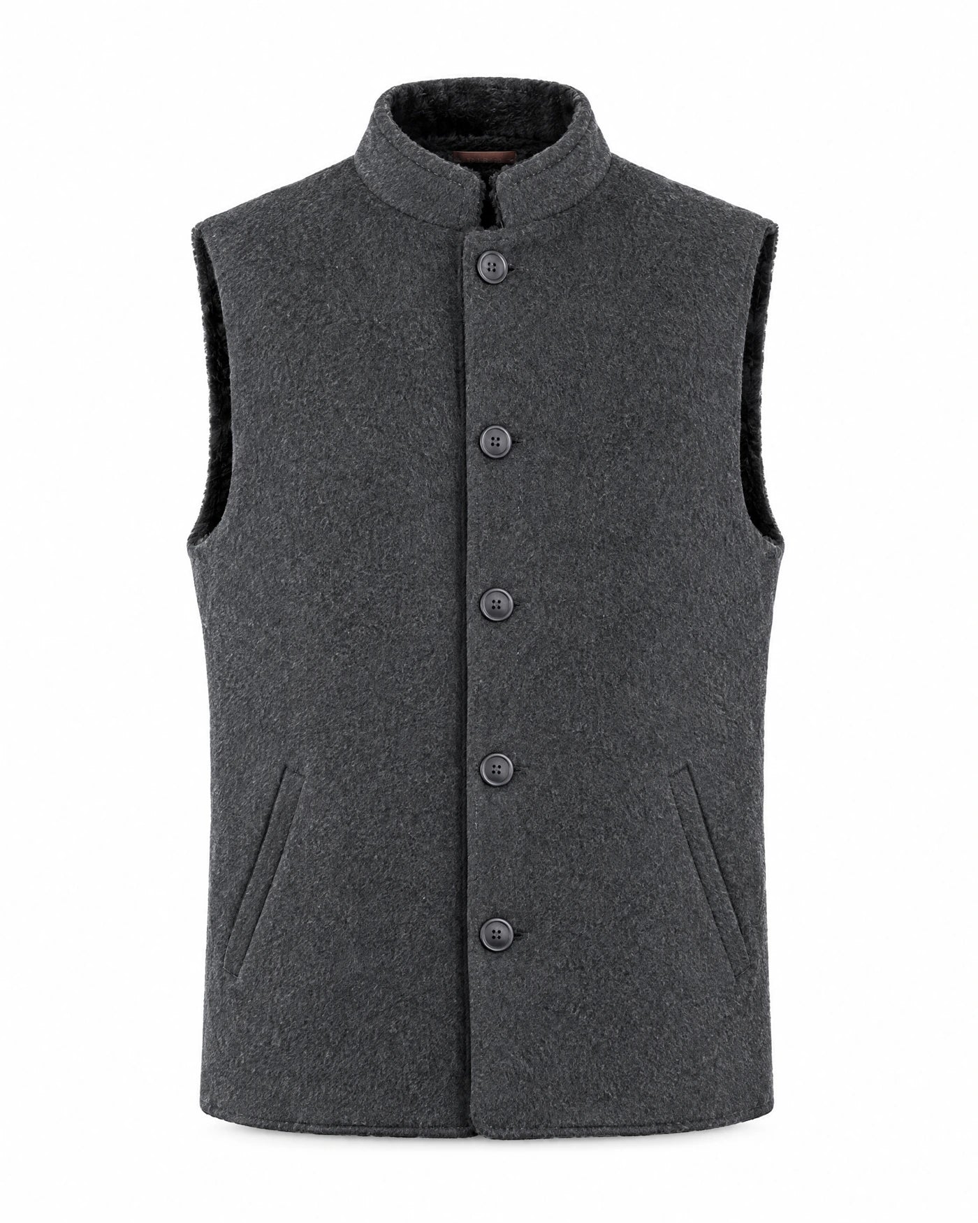 MANDARIN VEST - DARK GREY