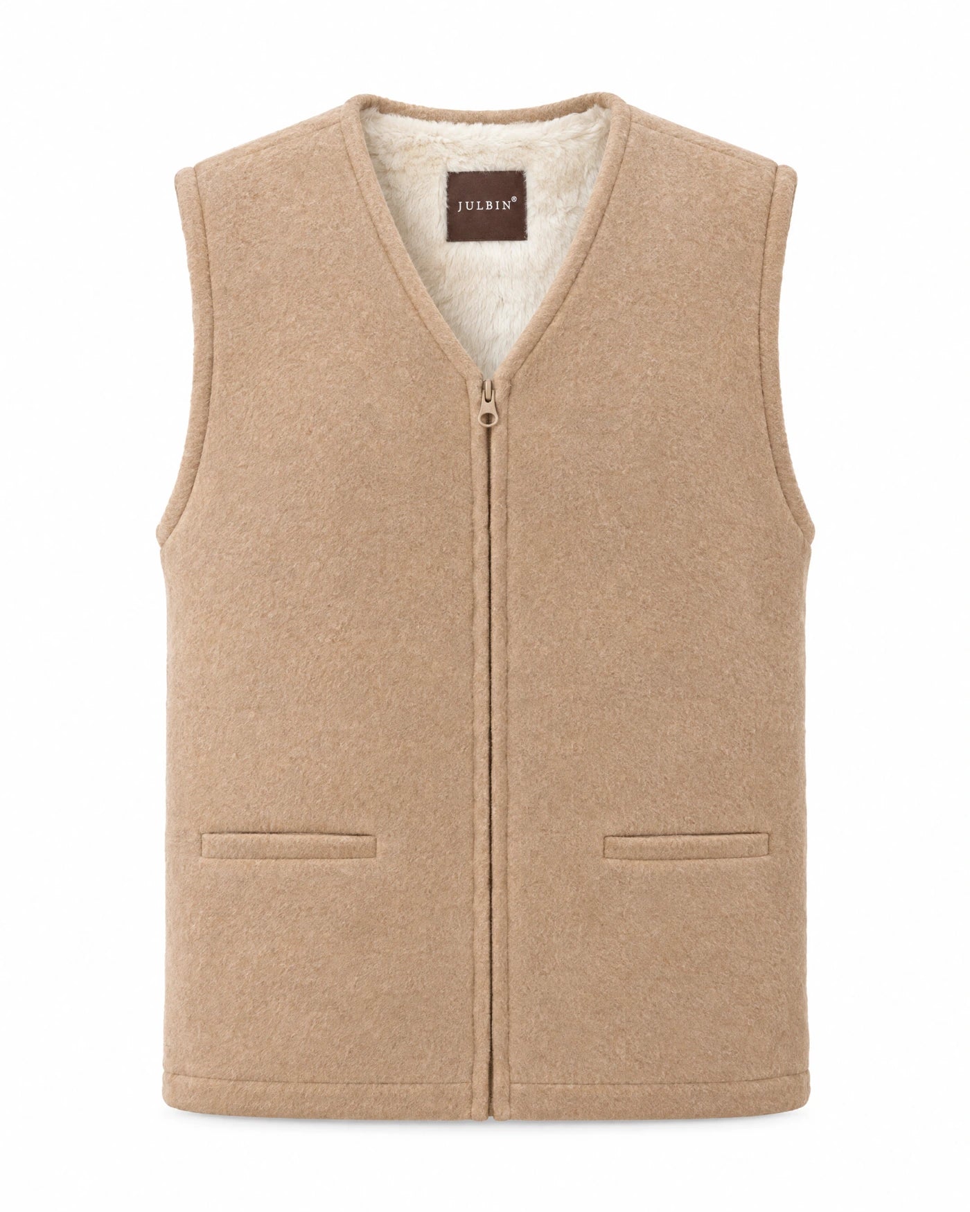 V-NECK VEST - BEIGE