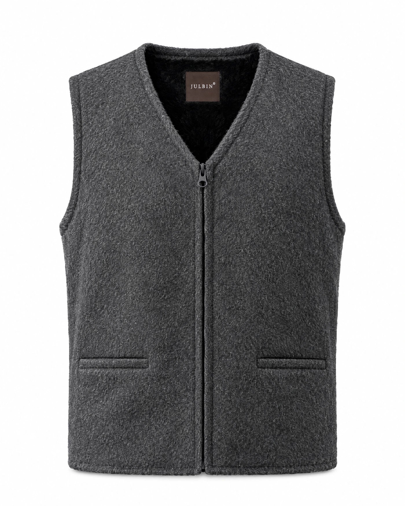 V-NECK VEST -   DARK GREY