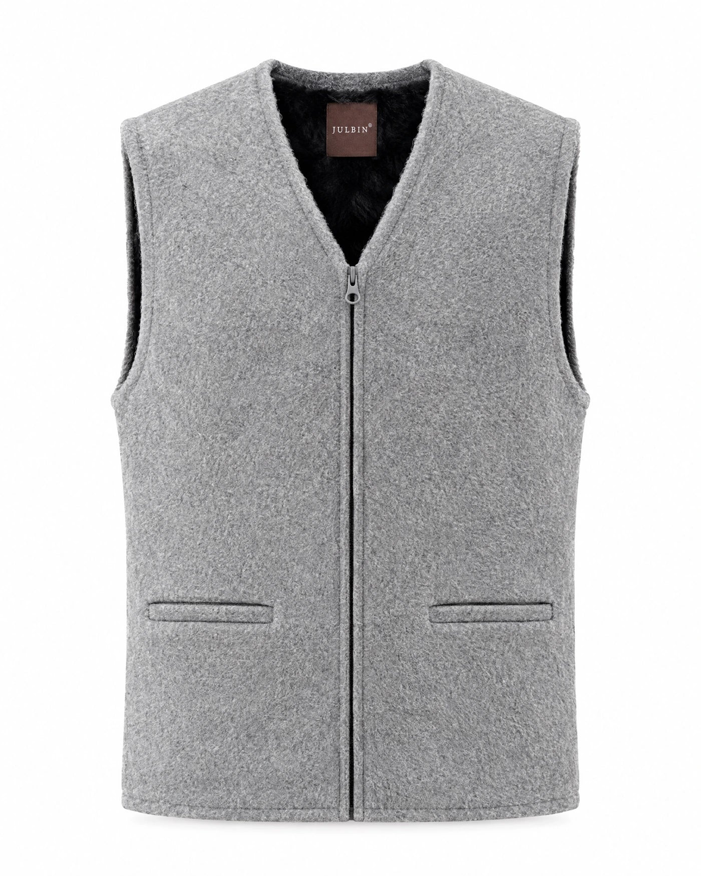 V-NECK VEST -   GREY